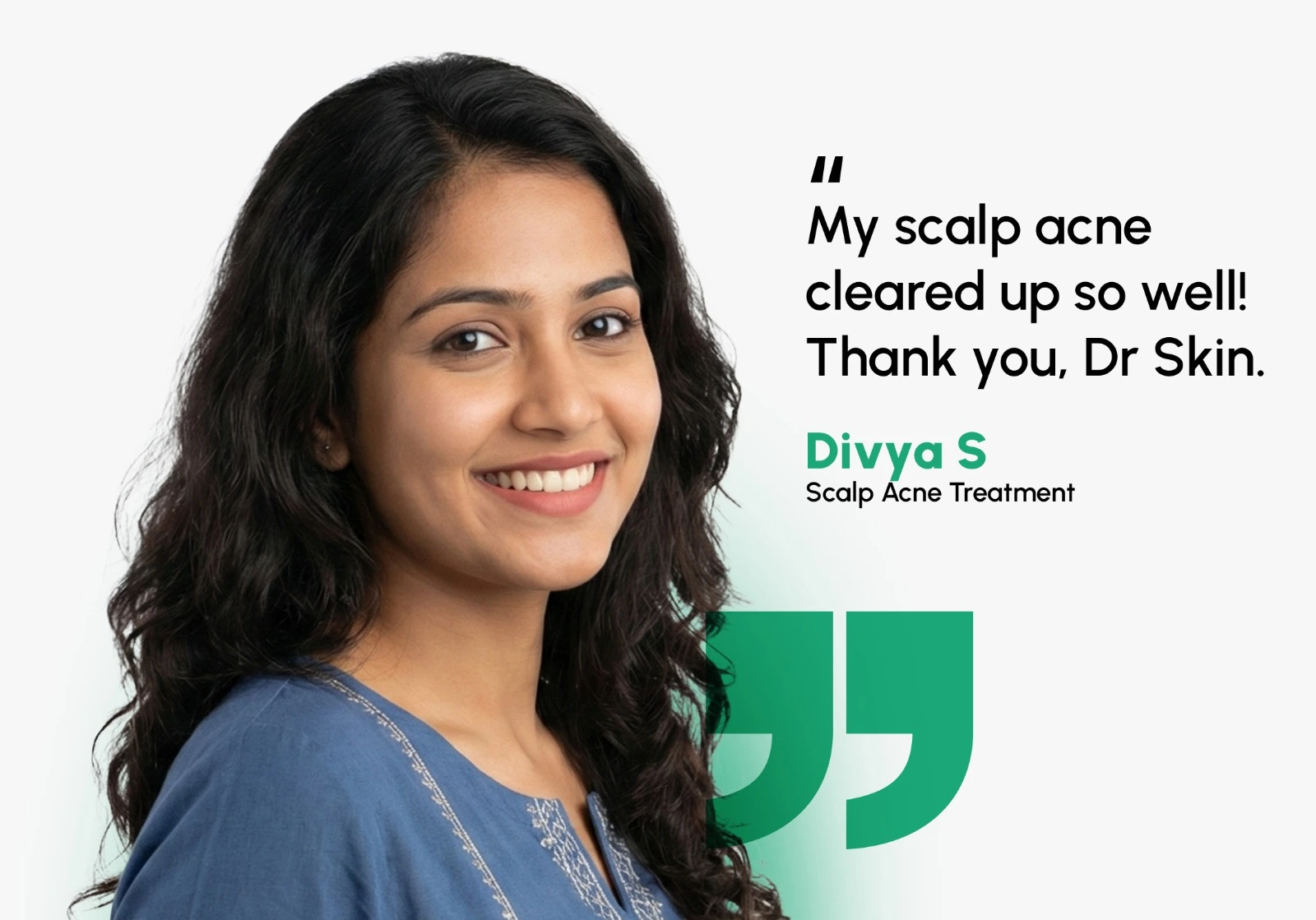 Patient with healthy hair at DrSkin Clinic